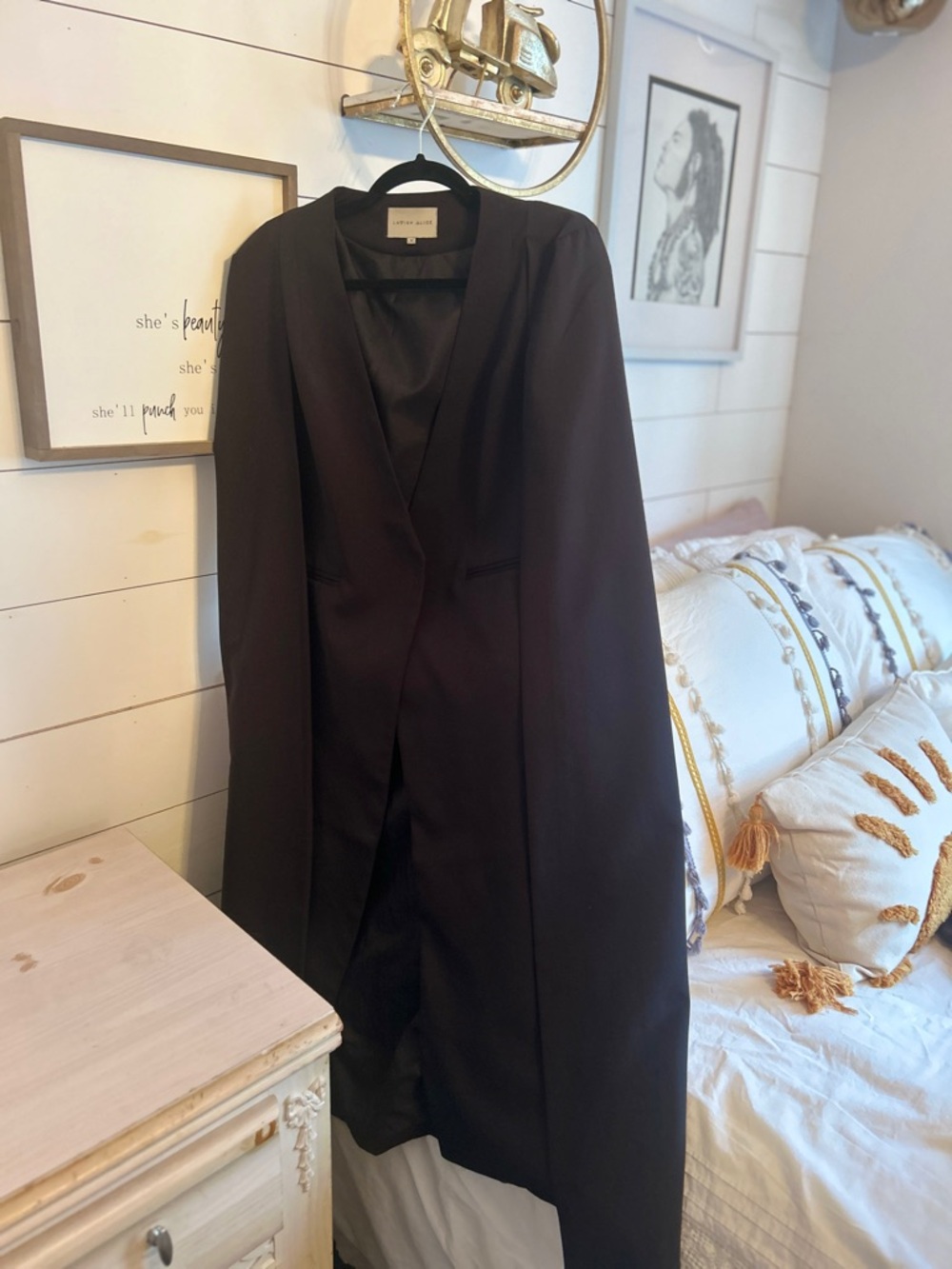 Lavish Alice Black Long Blazer Coat